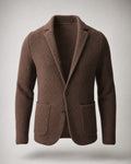 Men's Knit Blazer in Dark Brown | Belmorne