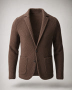 Men's Knit Blazer in Dark Brown | Belmorne