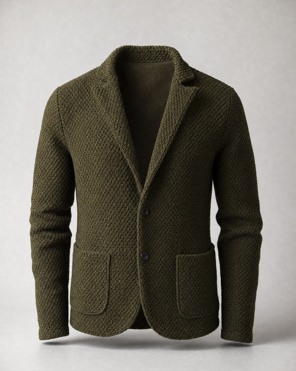 Men's Knit Blazer in Dark Green | Belmorne