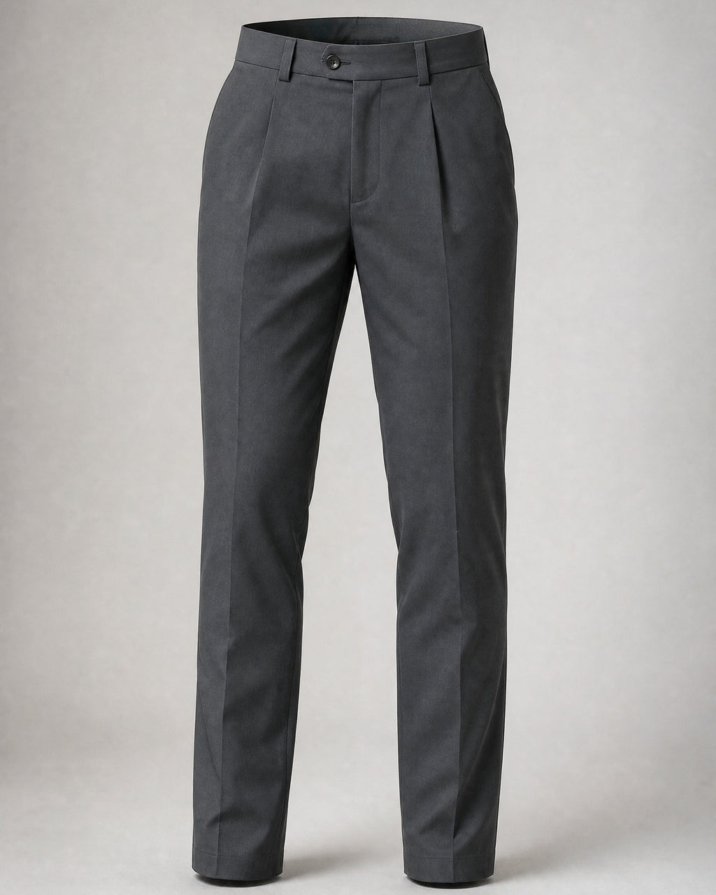 Men's Tailored Straight Trousers in Dark Grey | Belmorne