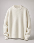 Men's Chunky Knit Crew-Neck Sweater in Ecru | Belmorne