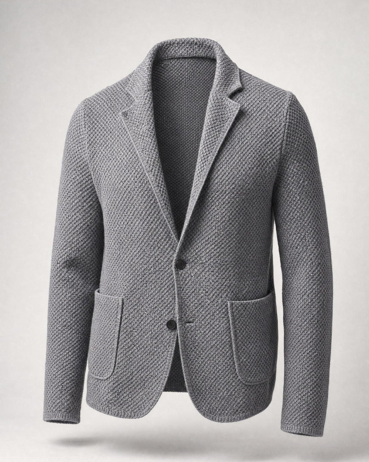 Men's Knit Blazer in Grey | Belmorne
