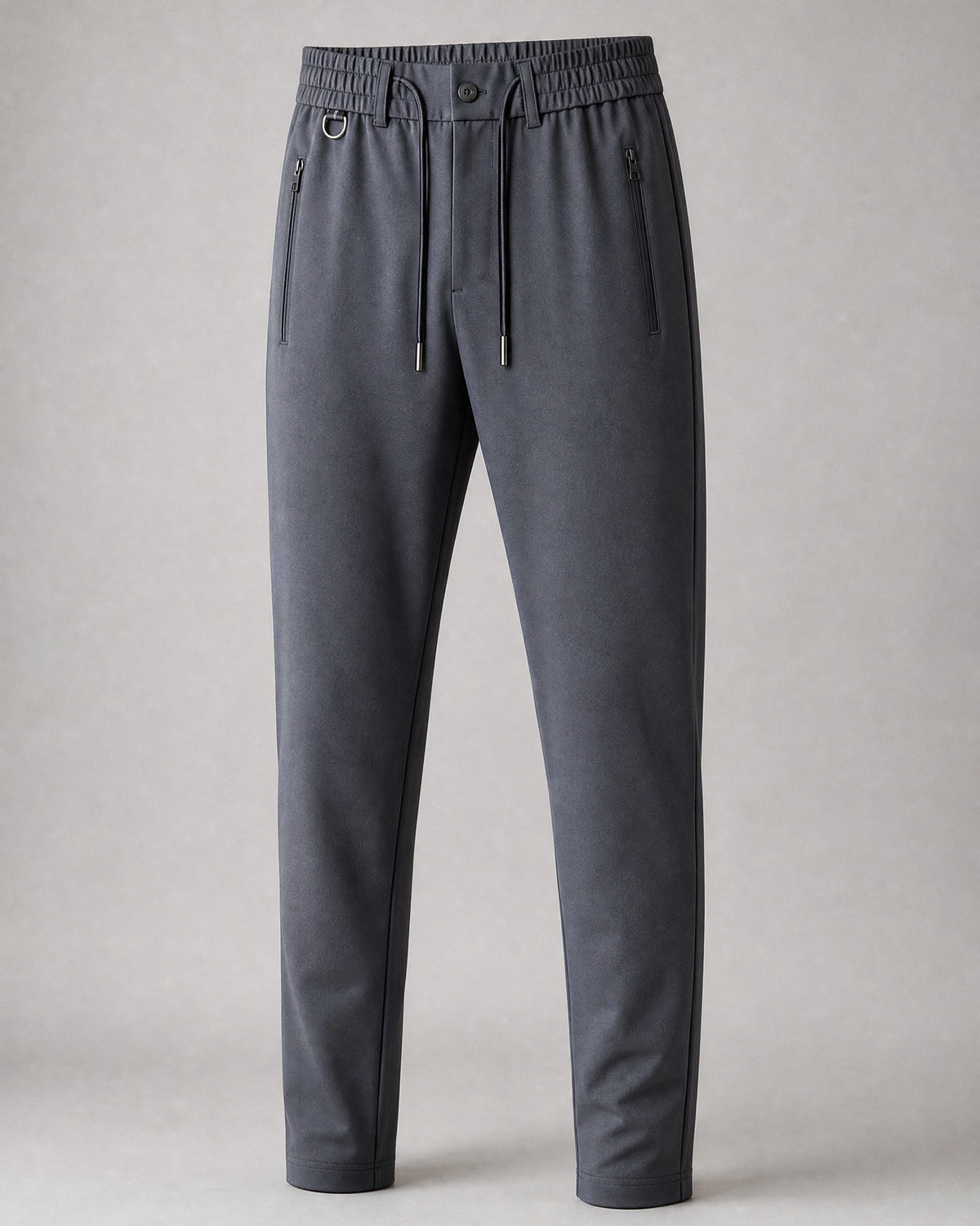 Men's Drawstring Straight Trousers in Grey | Belmorne