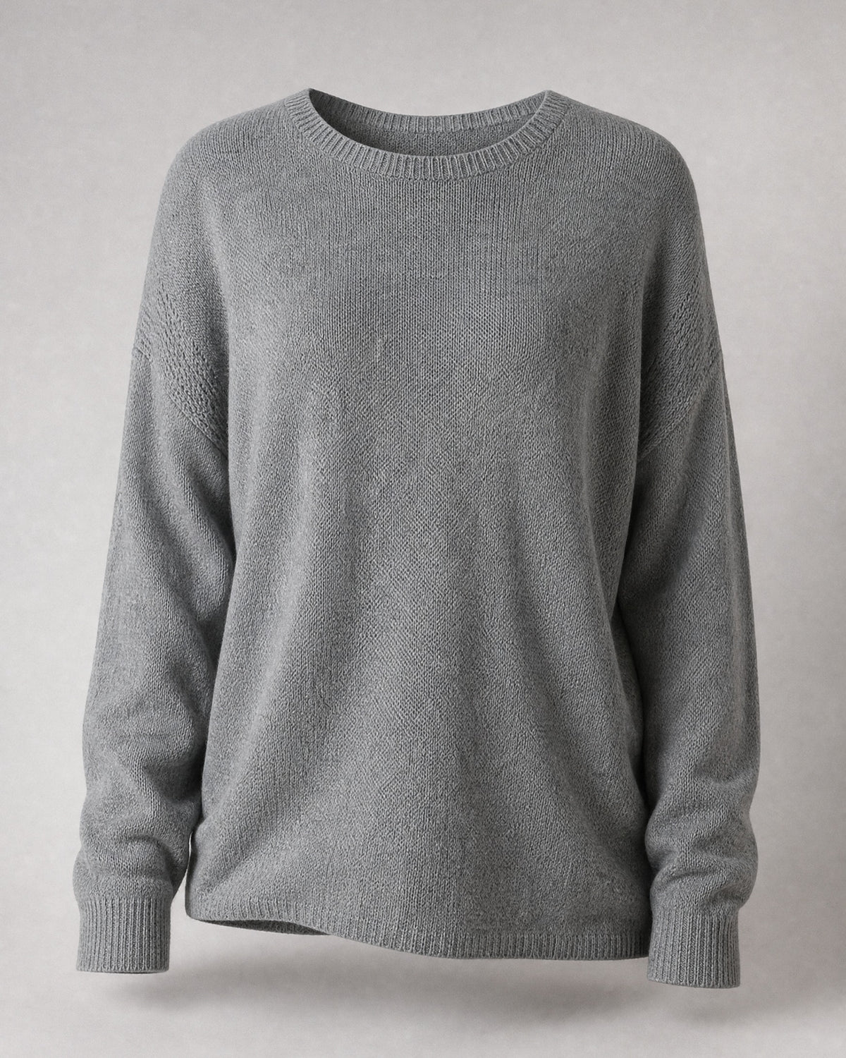 Women's Relaxed Crew-Neck Sweater in Grey | Belmorne