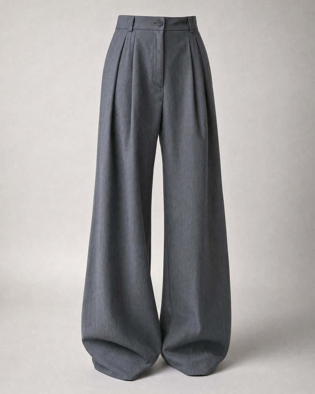 Men's Pleated Tailored Trousers in Grey | Belmorne