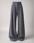 Men's Pleated Tailored Trousers in Grey | Belmorne