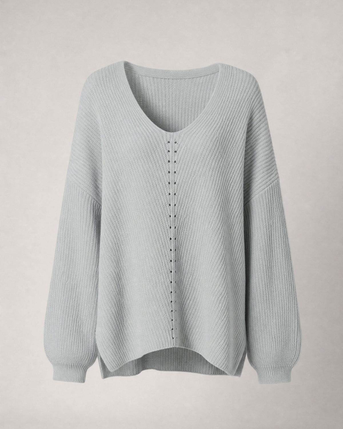 Women's V-Neck Sweater in Grey | Belmorne