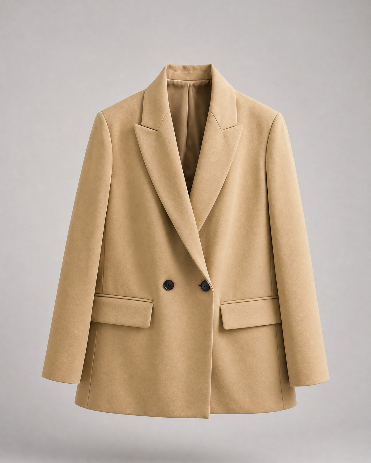 Women's Double-Breasted Blazer in Khaki | Belmorne