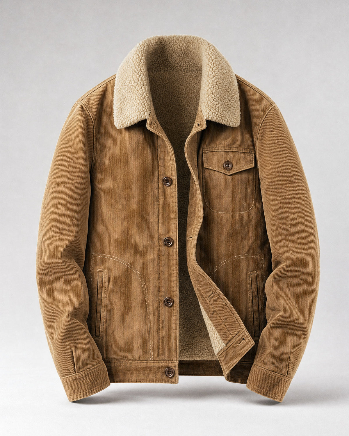Men's Cotton Corduroy Jacket in Khaki | Belmorne