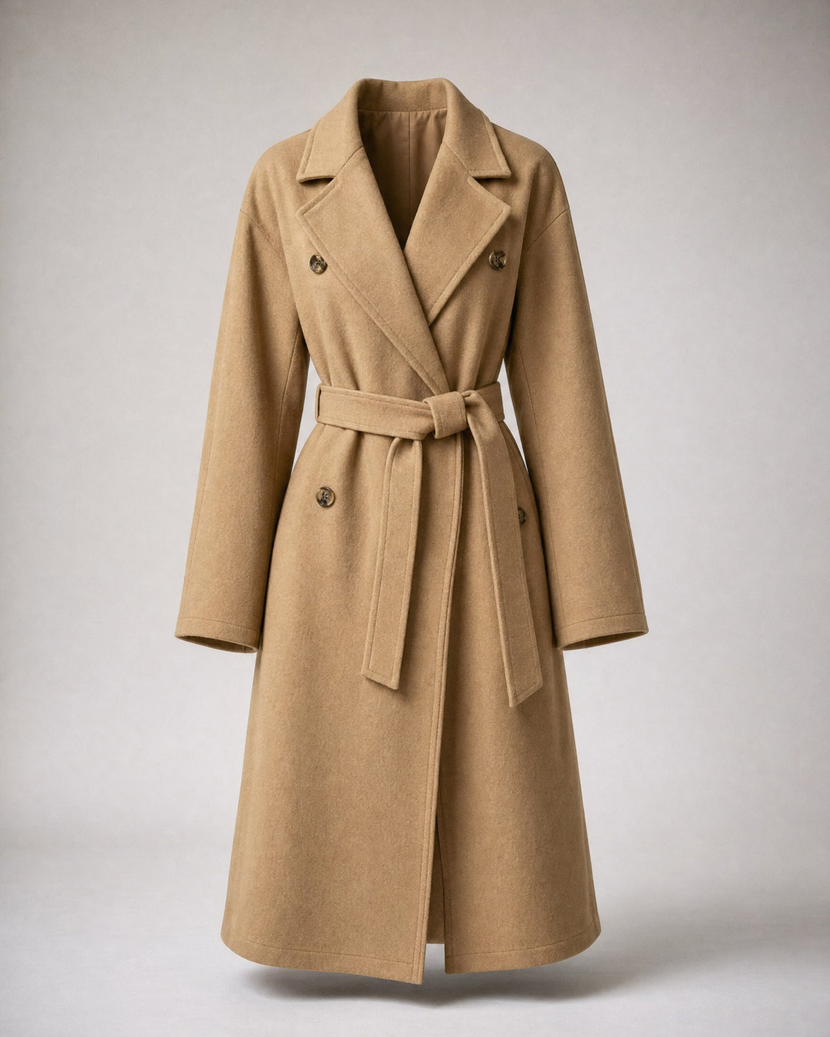 Women's Belted Trench Coat in Khaki | Belmorne