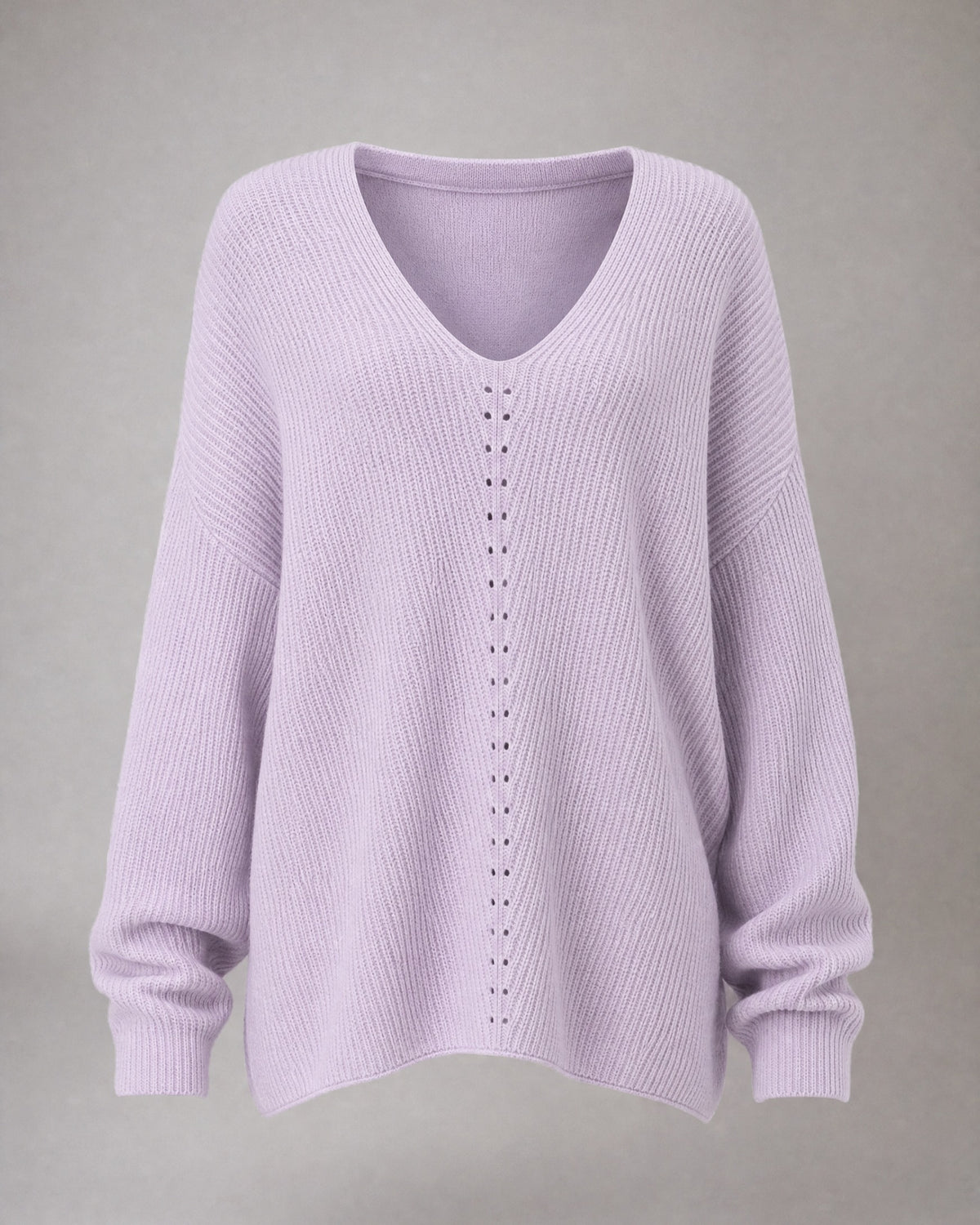 Women's V-Neck Sweater in Lilac | Belmorne