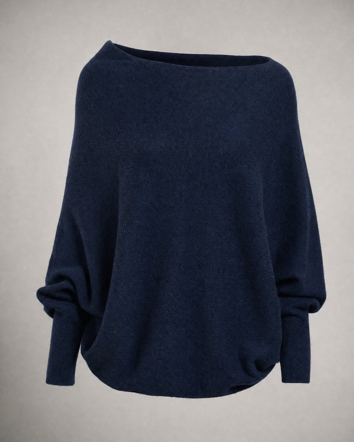 Women's Off-Shoulder Sweater in Navy | Belmorne