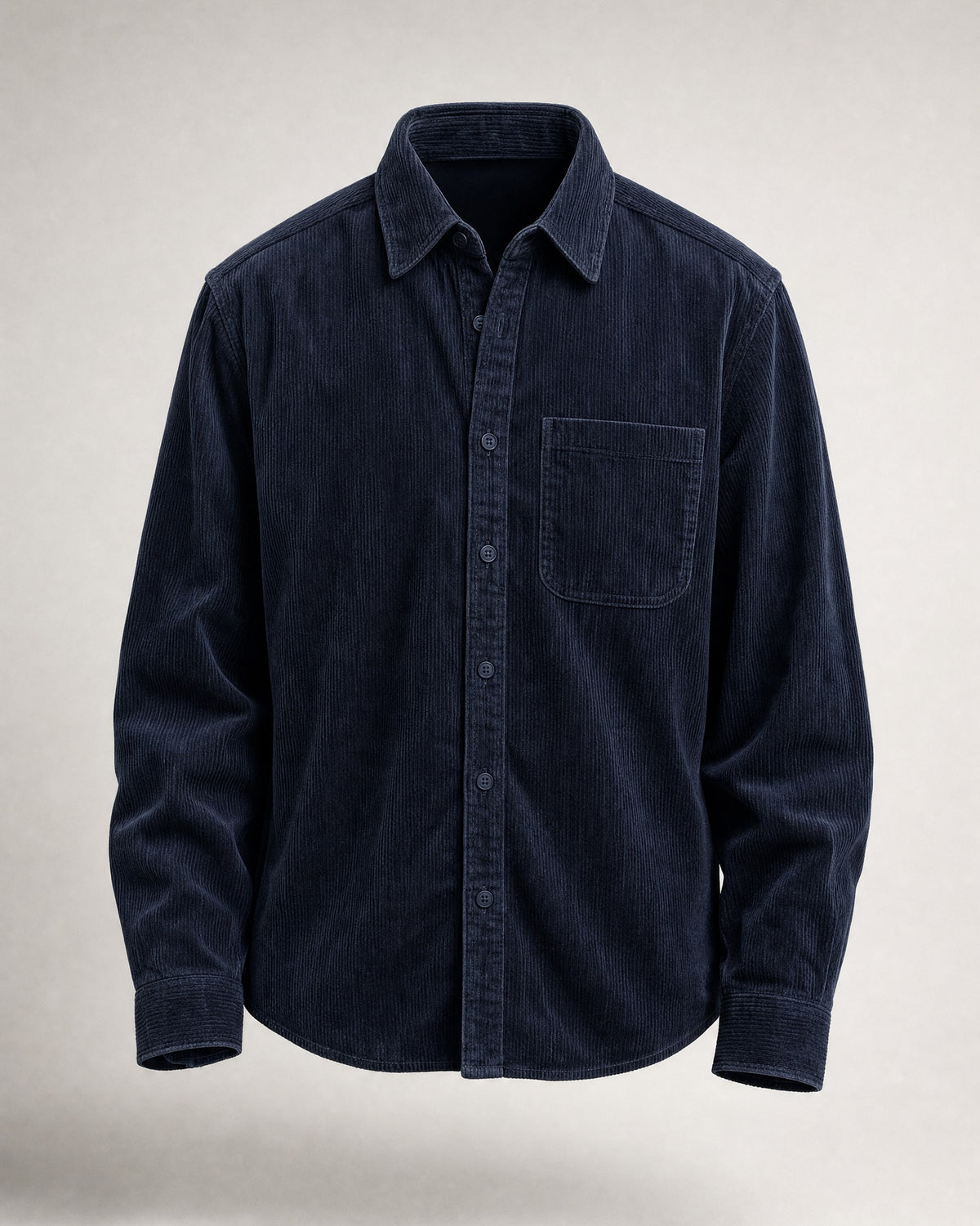 Men's Cotton Corduroy Shirt in Navy | Belmorne