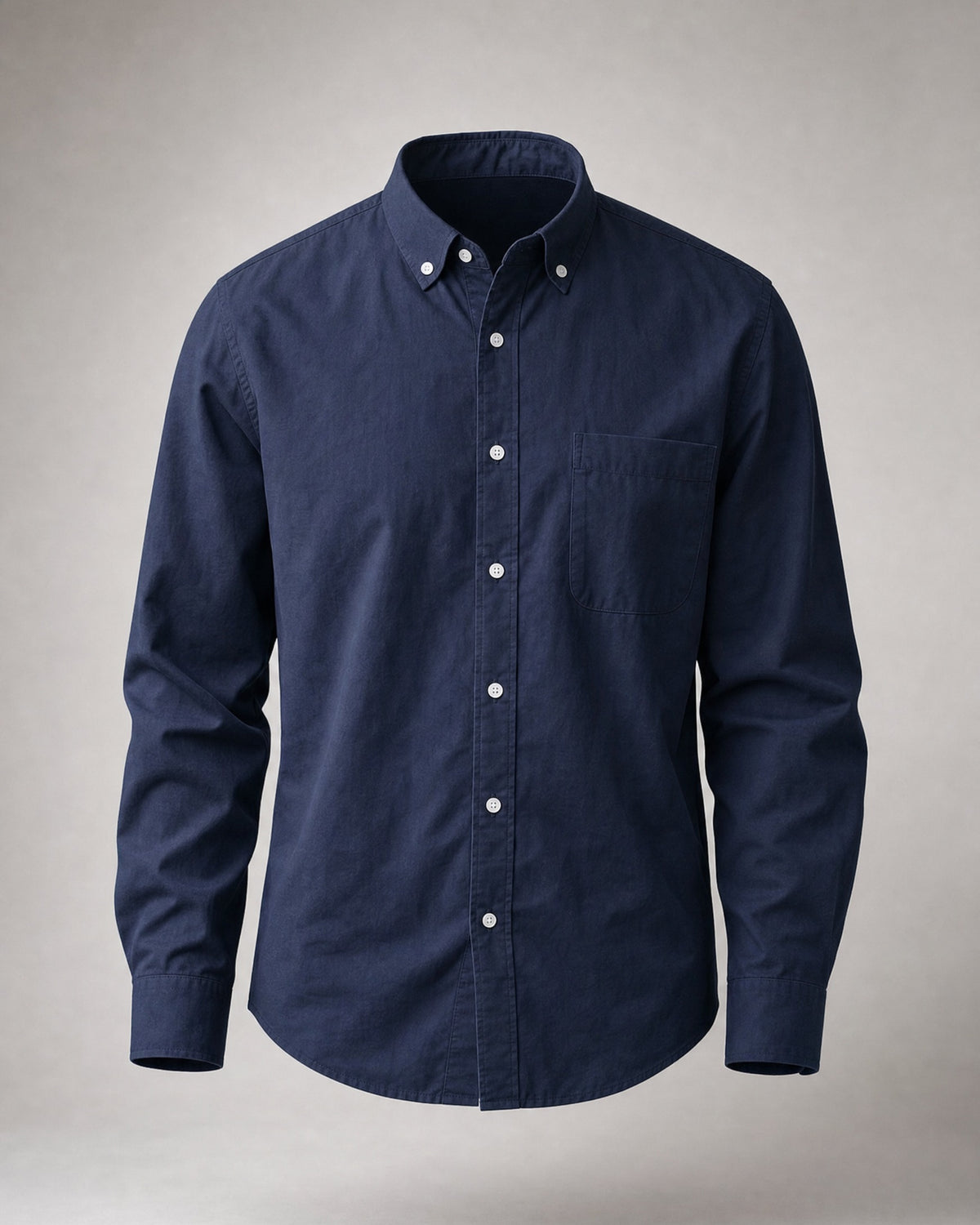 Men's Cotton Oxford Shirt in Navy | Belmorne