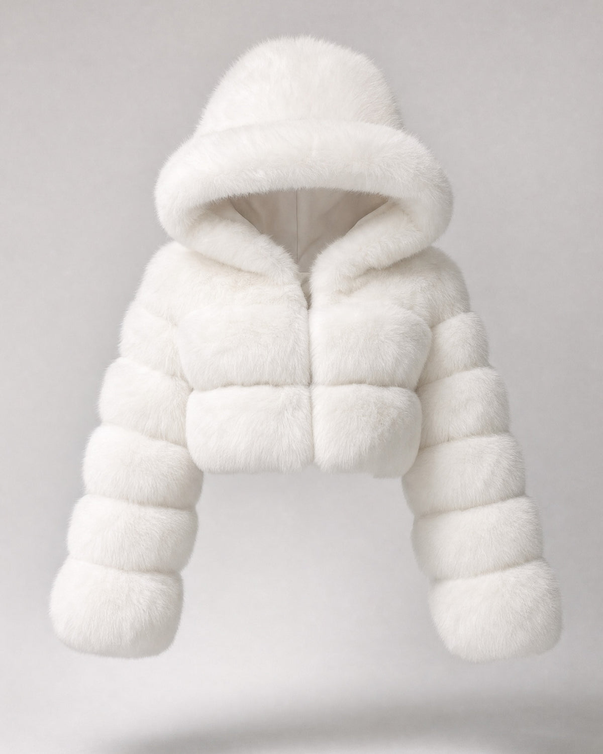 Women's Faux Fur Coat in White | Belmorne