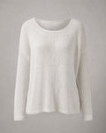 Women's Relaxed Crew-Neck Sweater in White | Belmorne