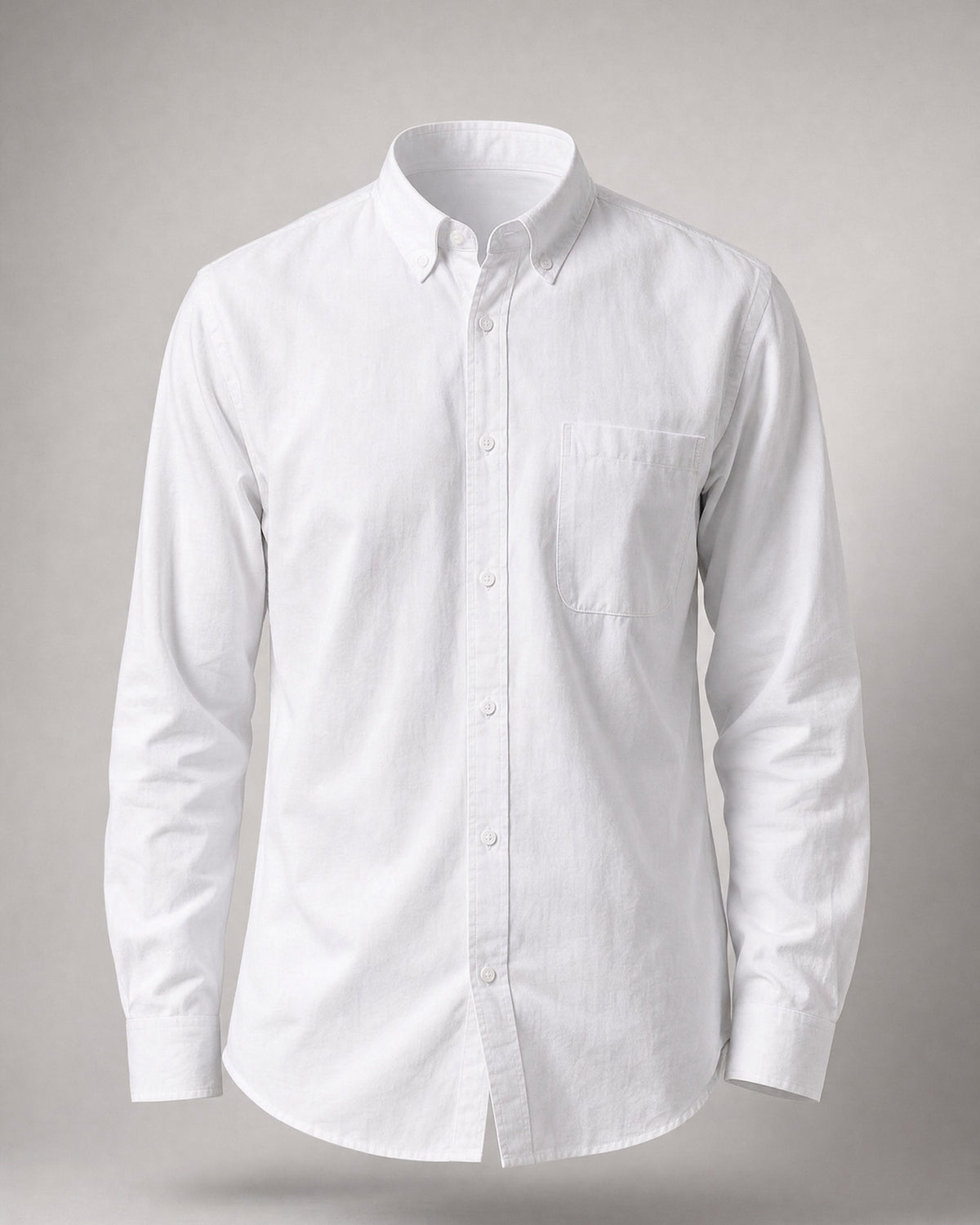Men's Cotton Oxford Shirt in White | Belmorne
